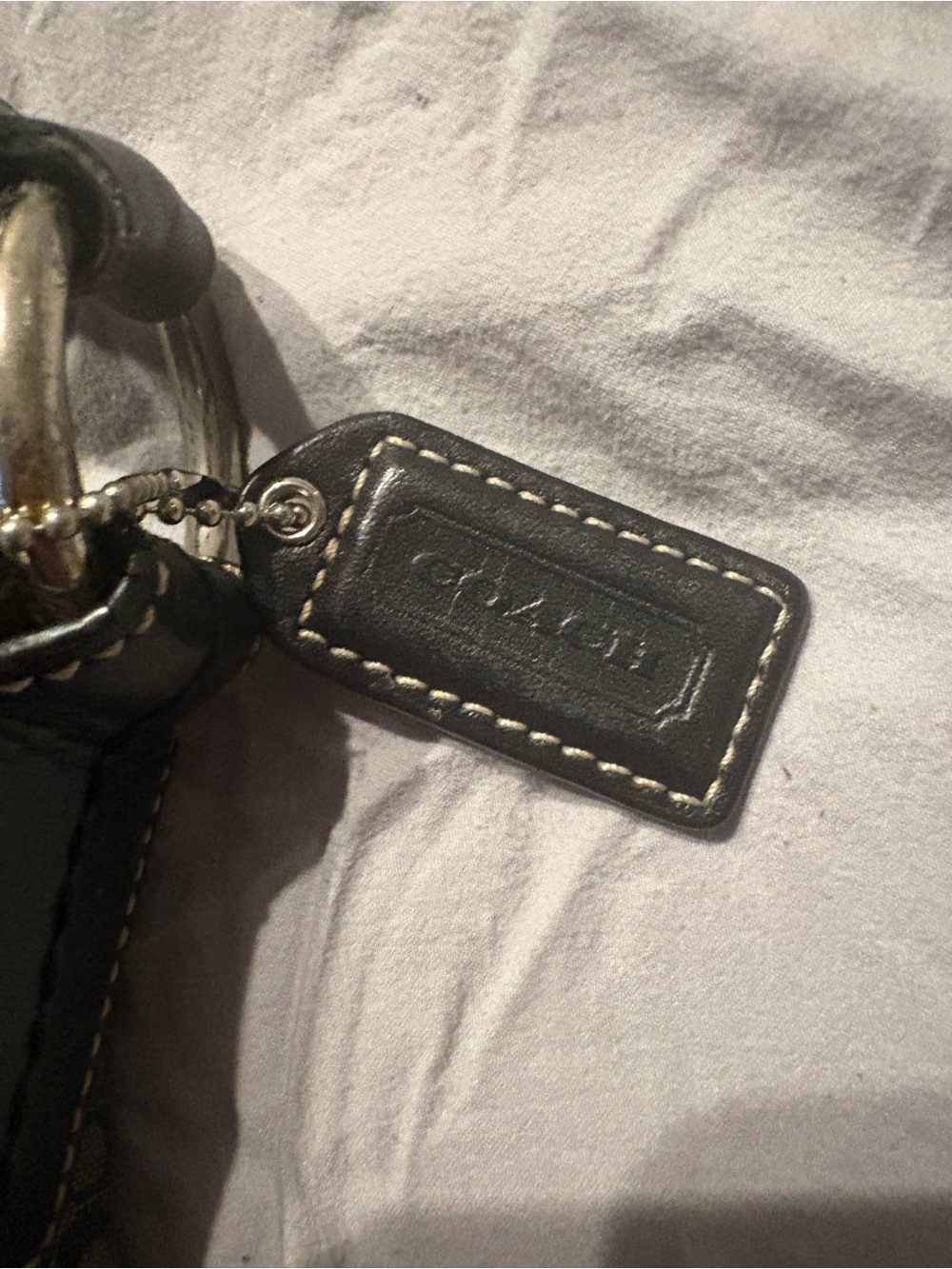 Classic Coach Black and Gray Shoulder Bag - Picture 5 of 11